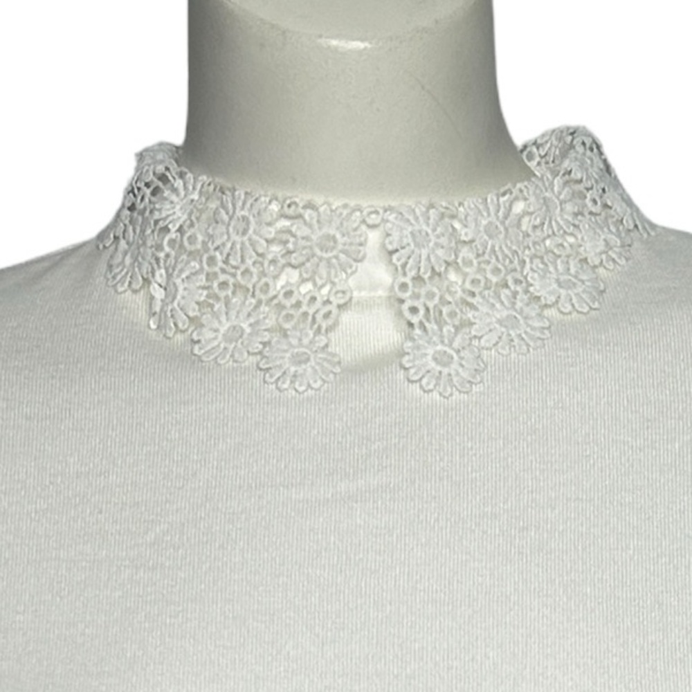Belldini Top Off White / White Lace Long Sleeve Women's XL New - Picture 6 of 16